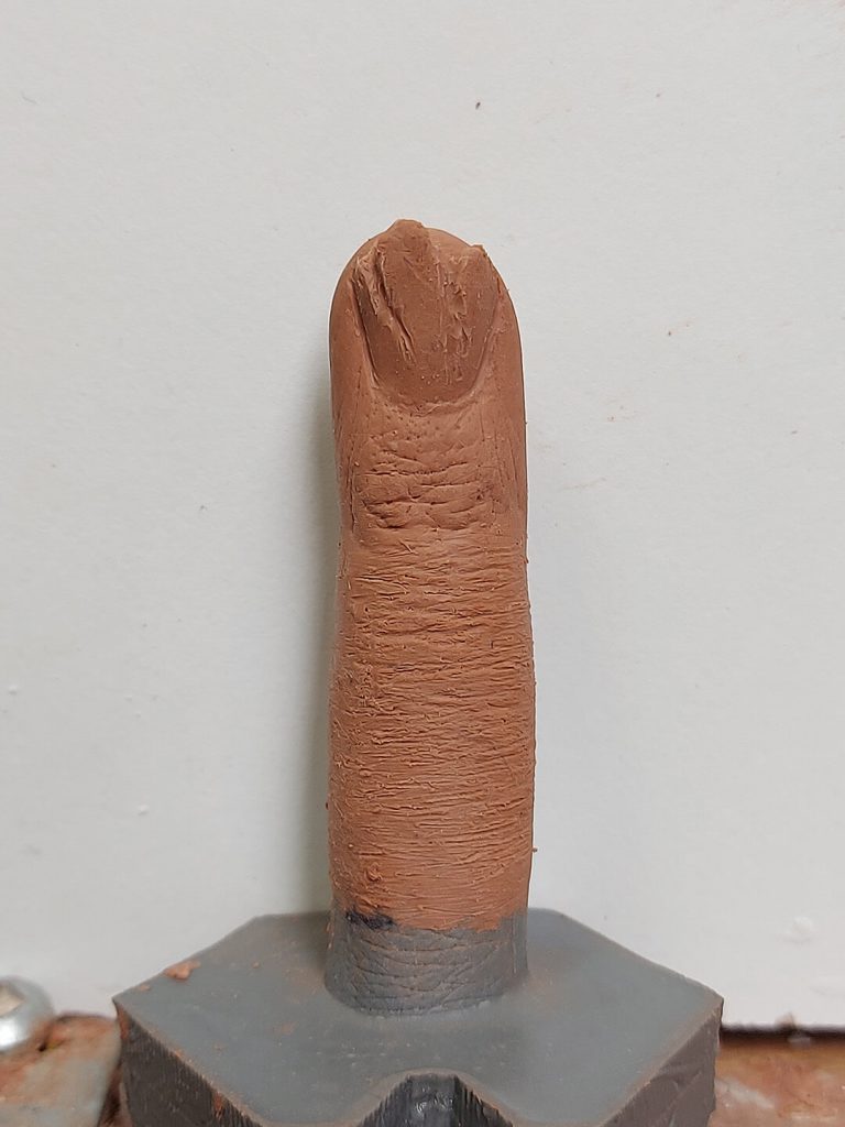 Finger extension sculpture.